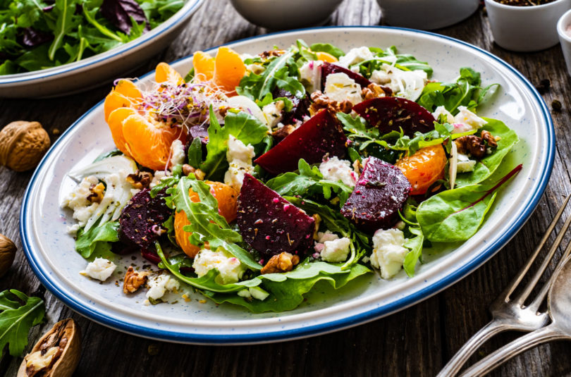 Salada Verde com Tangerinas