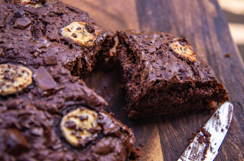 Mug Cake de Banana e Chocolate