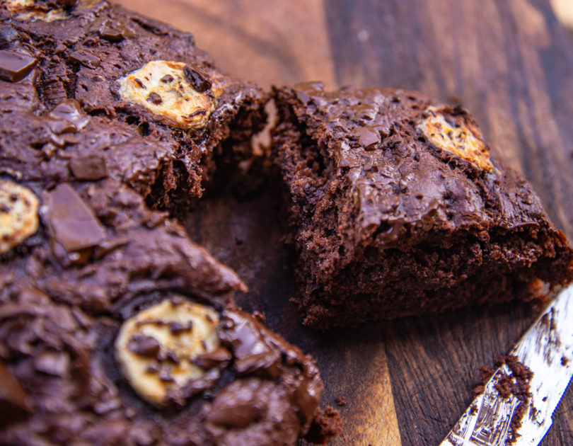 Mug Cake de Banana e Chocolate